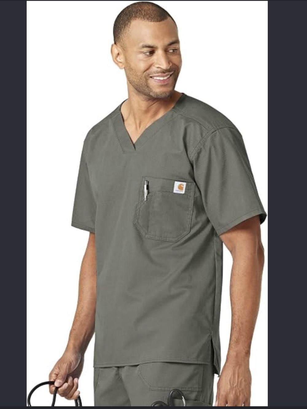 Carhartt Olive Green Scrubs Pocket Top Size‎ XL